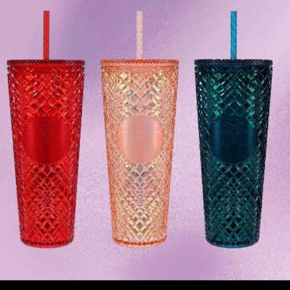 Starbucks Tumbler Cold Cup Trio Set Holiday 2021 Jeweled - Picture 2 of 10